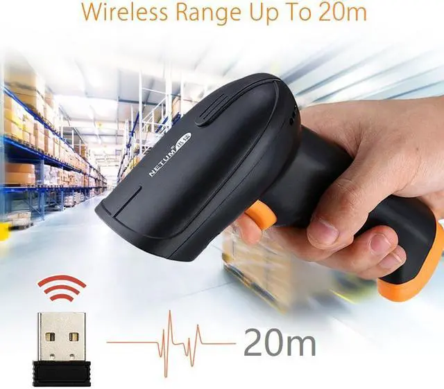 Alt view image 4 of 7 - Nexanic S8 Wireless 2D Barcode Scanner QR Cordless 1D Bar Code Reader Mobile Payment for iOS Windows Android