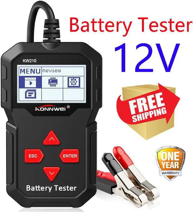 Main image of [Authorized Distributor] Konnwei KW210 SAE Car Battery Tester CCA EN 12V Car Battery Tester IEC Digital Battery Analyzer