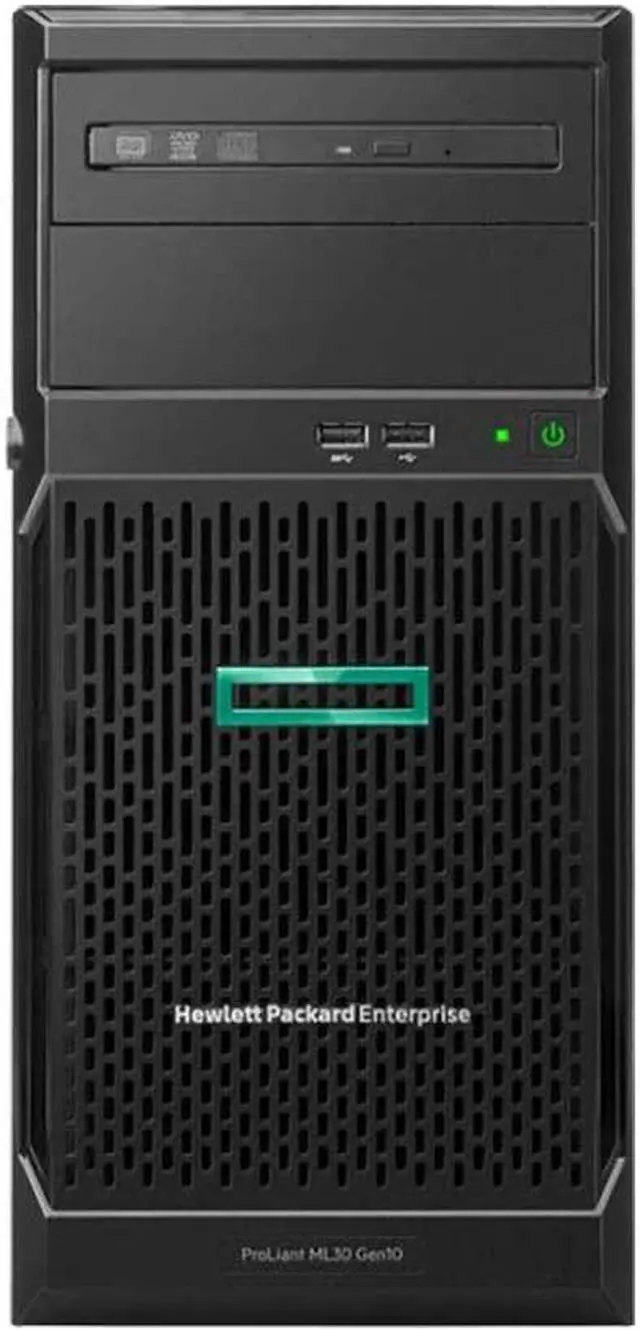Alt view image 2 of 2 - HPE ProLiant ML30 Gen10 Tower Server, Intel Xeon E-2124 Quad-core 3.30 GHz CPU, 8 GB DDR4, RAID