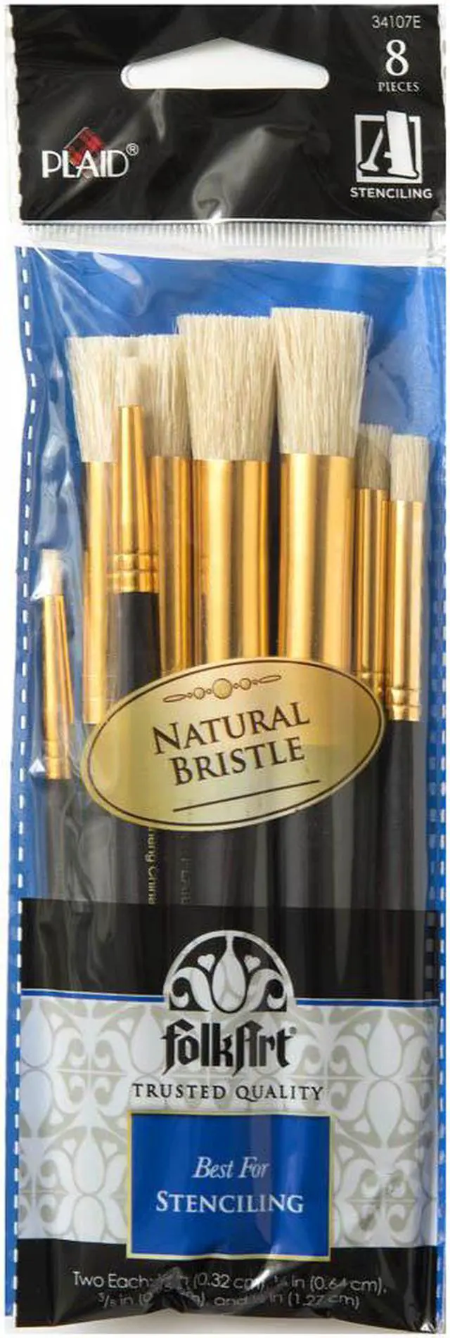 Main image of Folkart Brush Sets - Stencil Brush Set, Short Handle