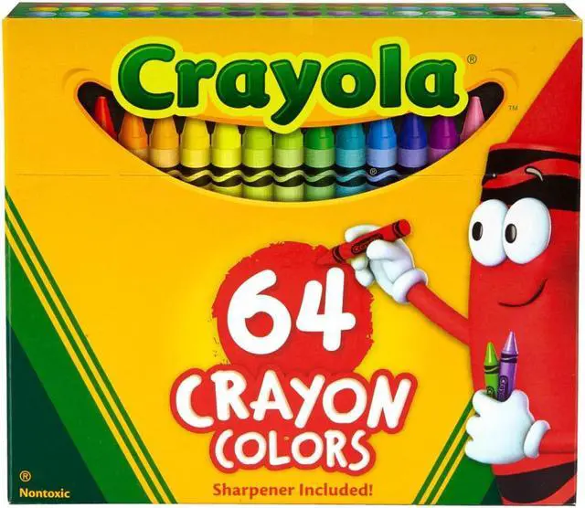 Alt view image 5 of 14 - Crayola Crayons 64-Pack with Built-In Sharpener
