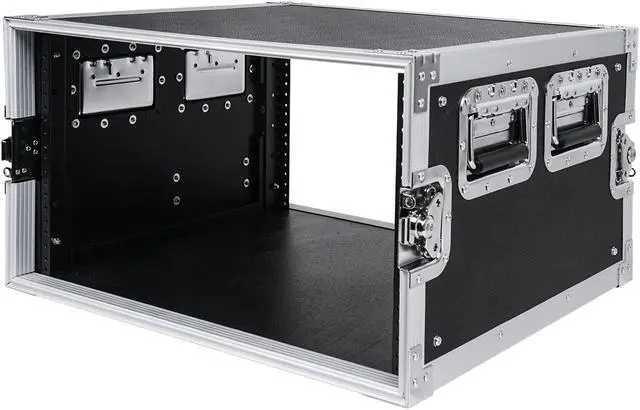 Alt view image 5 of 7 - Sound Town 6U PA/DJ Rack/Road Case, 6-Space, with 17 Depth, Plywood, Metal Ball Corners (STRC-6U)