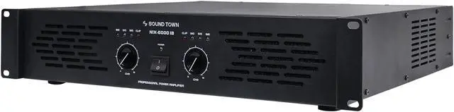 Alt view image 3 of 4 - Sound Town Professional Dual-Channel, 2 x 1560W at 4-ohm, 6000W Peak Output Power Amplifier (NIX-6000IB)
