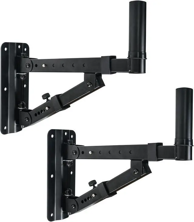 Main image of Sound Town 2-Pack Adjustable Wall Mount Speaker Brackets with 180-degree Swivel