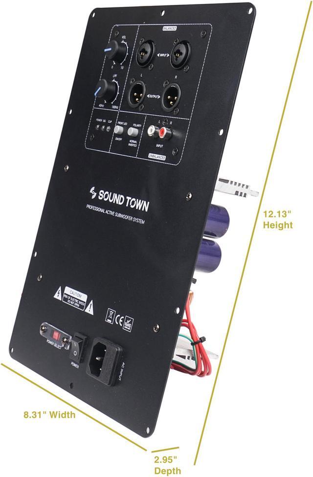 Alt view image 2 of 4 - Sound Town Class-D Plate Amplifier for PA DJ Subwoofer Cabinets, 350W RMS, w/LPF (STPAS-600D)