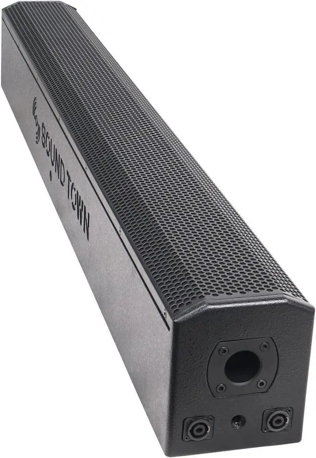 Alt view image 4 of 7 - Sound Town Passive Wall-Mount Column Mini Line Array Speaker with 8 x 5” Woofers, Black for Live Event, Church, Conference, Lounge (CARPO-V10B)