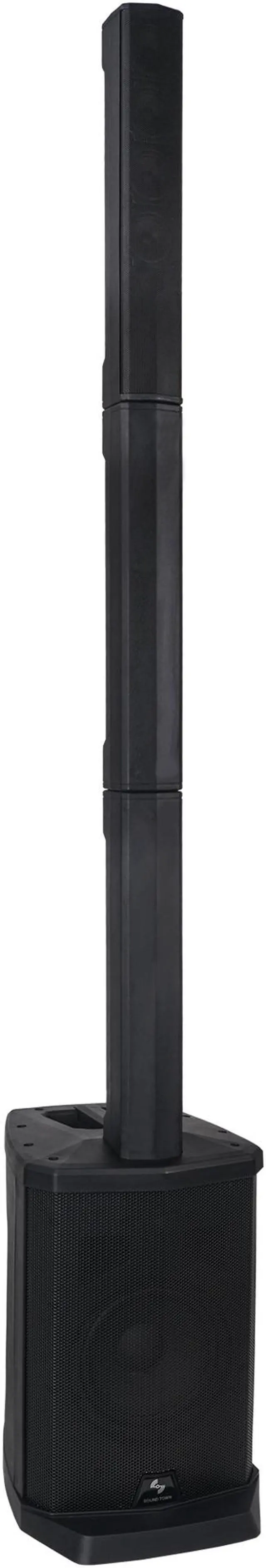Main image of Sound Town Portable Line Array Column PA/DJ System with Sub Bass Module, TWS Bluetooth, Built-in 3-channel Mixer, Carry Bag (CARPO-L1)