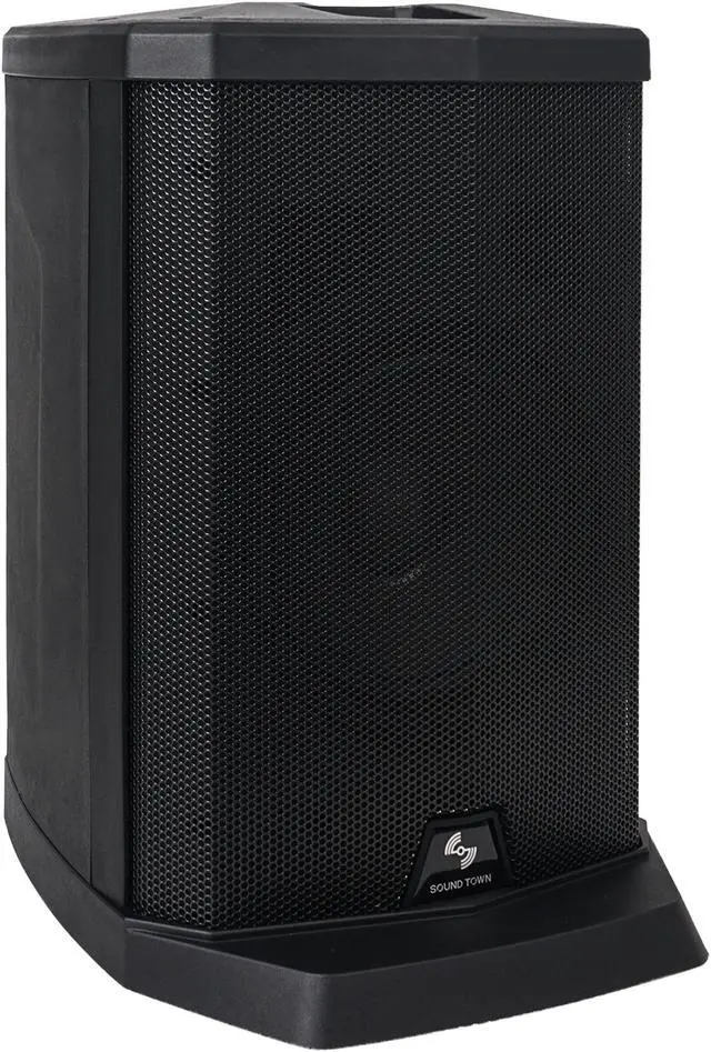 Alt view image 3 of 7 - Sound Town Portable Line Array Column PA/DJ System with Sub Bass Module, TWS Bluetooth, Built-in 3-channel Mixer, Carry Bag (CARPO-L1)