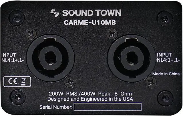 Alt view image 6 of 7 - Sound Town CARME Series 10" Coaxial 2-Way Professional PA DJ Stage Monitor Speaker, Black with U Mounting Bracket, for Installation, Live Sound, Bar, Church (CARME-U10MB)