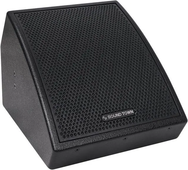 Main image of Sound Town CARME Series 10" Coaxial 2-Way Professional PA DJ Stage Monitor Speaker, Black with U Mounting Bracket, for Installation, Live Sound, Bar, Church (CARME-U10MB)