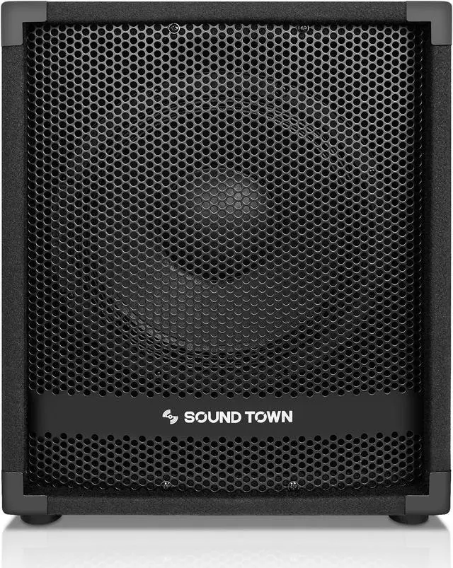 Alt view image 2 of 5 - Sound Town 2-Pack 12” 1400 Watts Powered PA DJ Subwoofers with 3” Voice Coil (METIS-12SPW-PAIR)