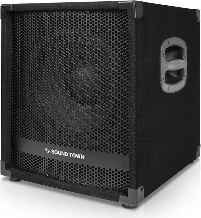 Alt view image 4 of 5 - Sound Town 2-Pack 12” 1400 Watts Powered PA DJ Subwoofers with 3” Voice Coil (METIS-12SPW-PAIR)