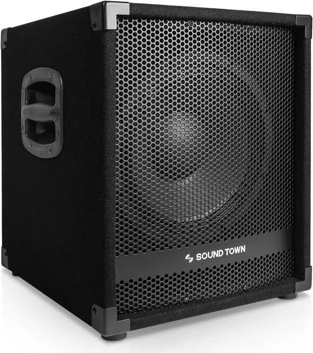 Alt view image 3 of 5 - Sound Town 2-Pack 12” 1400 Watts Powered PA DJ Subwoofers with 3” Voice Coil (METIS-12SPW-PAIR)