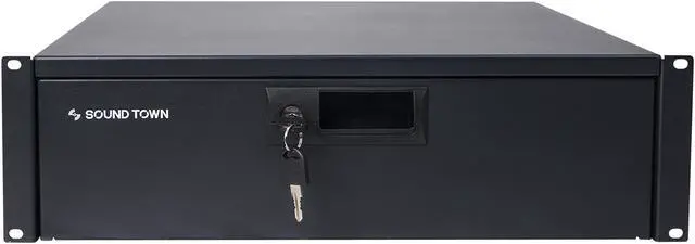Alt view image 4 of 7 - Sound Town 19-inch 3U Locking Rack Drawer, with Protection Foam (STRD-3D)