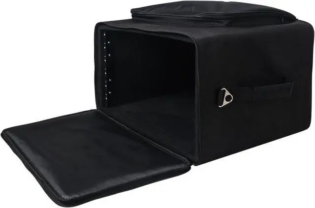 Alt view image 4 of 7 - Sound Town Portable 6U Rack Bag, Soft Rack Case with 14" Rackable Depth, Plywood Rack Frame, Shoulder Strap, Accessory Pocket (STRB-616B)