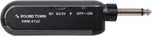 Alt view image 10 of 11 - Sound Town 100-Channel UHF Rechargeable Wireless Handheld Microphone System with Built-in Effects, 1/4" Mini Portable Receiver for Karaoke, Events, Church, Meetings (SWM01-U2HH)