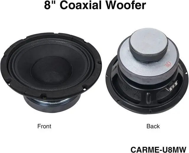 Alt view image 6 of 6 - Sound Town CARME Series 8" Coaxial 2-way Professional PA DJ Stage Monitor Speaker, White with U Mounting Bracket, for Installation, Live Sound, Bar, Church (CARME-U8MW)