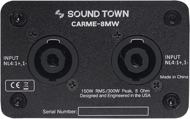 Alt view image 4 of 6 - Sound Town CARME Series 8" Coaxial 2-way Professional PA DJ Stage Monitor Speaker, White with U Mounting Bracket, for Installation, Live Sound, Bar, Church (CARME-U8MW)