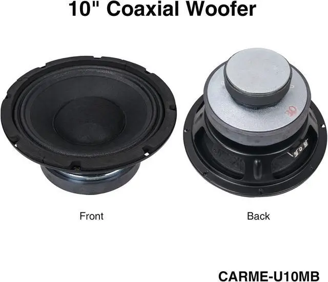 Alt view image 7 of 7 - Sound Town CARME Series 10" Coaxial 2-Way Professional PA DJ Stage Monitor Speaker, Black with U Mounting Bracket, for Installation, Live Sound, Bar, Church (CARME-U10MB)