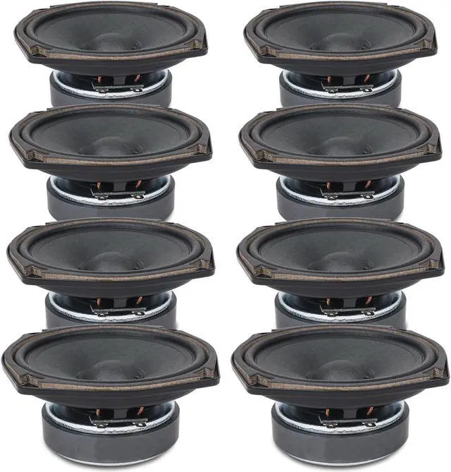 Main image of Sound Town 8-Pack 5" Full Range Speakers, Replacement Drivers for PA DJ Speakers, Column Speakers (STLF-C4-8PACK)