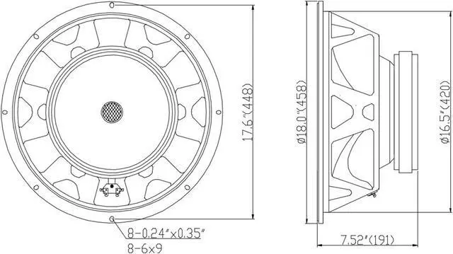 Alt view image 5 of 6 - Sound Town 18 800W Raw Woofer Speaker with 4" Voice Coil, 100 oz Magnet, Replacement Woofer for PA/DJ Subwoofer, 4-ohm (STLF-1804-4)