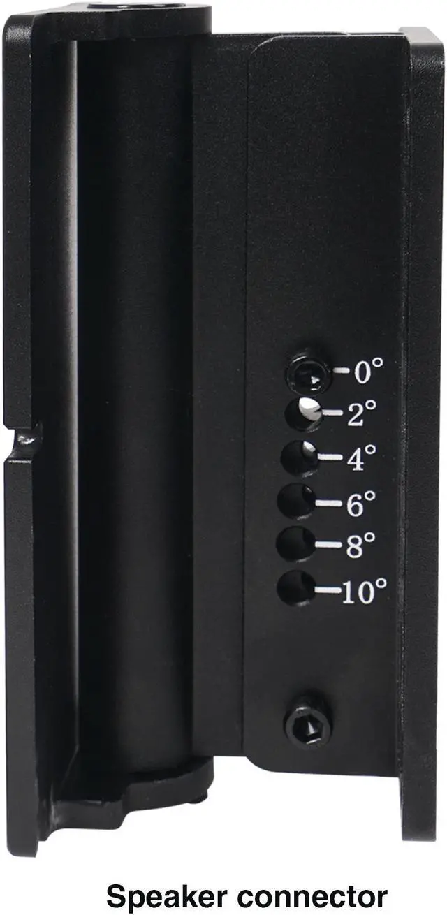 Alt view image 3 of 7 - Sound Town 2-Pack Universal Speaker Wall Mount Brackets with Angle Adjustment, 4.25" x 2" Mounting Template, Black (CWB-1A-PAIR)