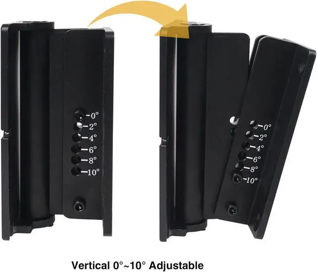Alt view image 2 of 7 - Sound Town 2-Pack Universal Speaker Wall Mount Brackets with Angle Adjustment, 4.25" x 2" Mounting Template, Black (CWB-1A-PAIR)