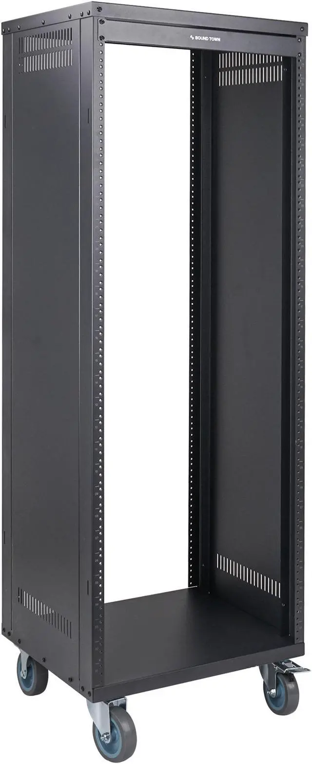 Main image of STRK-M30U Sound Town 30U Universal Steel Rack, w/ 3" Locking Casters, Vented Side Panels for Audio Video, Server and Network Equipment (STRK-M30U)