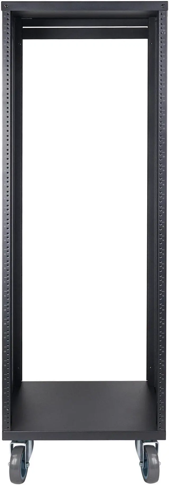 Alt view image 2 of 7 - STRK-M30U Sound Town 30U Universal Steel Rack, w/ 3" Locking Casters, Vented Side Panels for Audio Video, Server and Network Equipment (STRK-M30U)