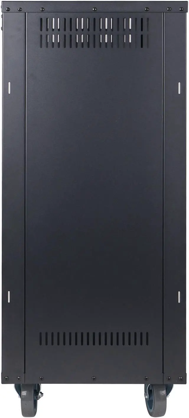 Alt view image 5 of 7 - STRK-M21U Sound Town 21U Universal Steel Rack, w/ 3" Locking Casters, Vented Side Panels for Audio Video, Server and Network Equipment (STRK-M21U)
