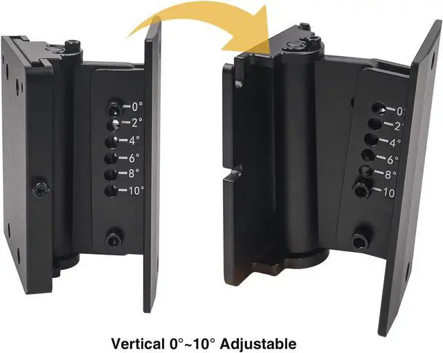 Alt view image 2 of 6 - Sound Town Speaker Wall Mount Bracket with Angle Adjustment for STCL-64 Column Speaker, Black (STCL-AB)