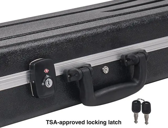 Alt view image 6 of 7 - Sound Town Lightweight ABS Road Case for Electric Guitar with TSA Approved Locking Latch and EPS Foam Plush Interior (STEC-500)