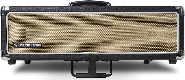 Alt view image 2 of 7 - Sound Town Vintage 2U Amp Rack Case, 12.5" Depth with Rubber Feet, Dust Cover, Kickstand, Black (STVRC-2BK)