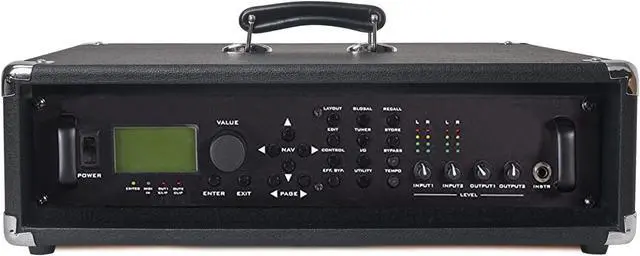 Alt view image 4 of 7 - Sound Town Vintage 2U Amp Rack Case, 12.5" Depth with Rubber Feet, Dust Cover, Kickstand, Black (STVRC-2BK)
