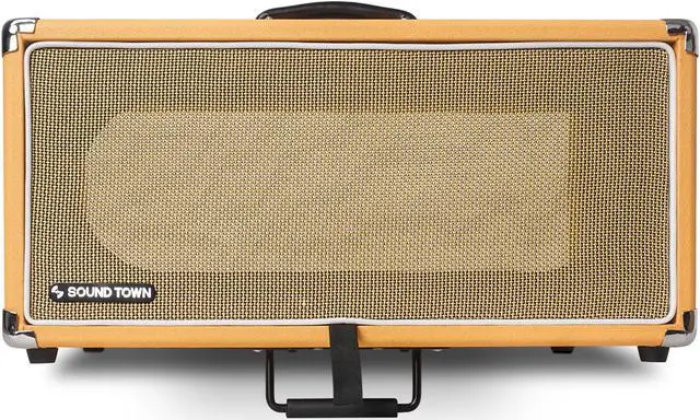 Main image of Sound Town Vintage 4U Amp Rack Case, 12.5" Depth with Rubber Feet, Dust Cover, Kickstand, Orange (STVRC-4OR)
