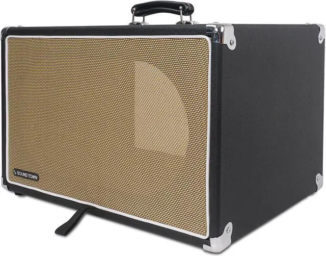 Alt view image 3 of 7 - Sound Town Vintage 6U Amp Rack Case, 12.5" Depth with Rubber Feet, Dust Cover, Kickstand, Black (STVRC-6BK)