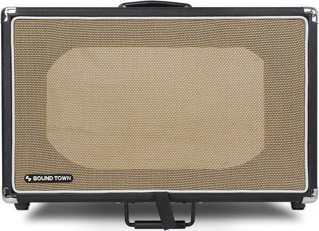 Alt view image 2 of 7 - Sound Town Vintage 6U Amp Rack Case, 12.5" Depth with Rubber Feet, Dust Cover, Kickstand, Black (STVRC-6BK)