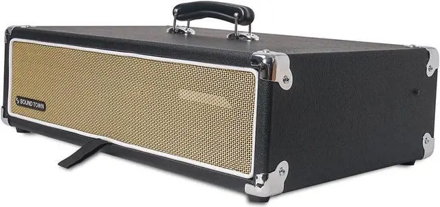 Alt view image 3 of 7 - Sound Town Vintage 2U Amp Rack Case, 12.5" Depth with Rubber Feet, Dust Cover, Kickstand, Black (STVRC-2BK)
