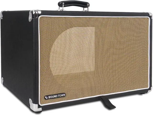 Main image of Sound Town Vintage 6U Amp Rack Case, 12.5" Depth with Rubber Feet, Dust Cover, Kickstand, Black (STVRC-6BK)