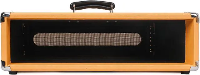 Alt view image 3 of 7 - Sound Town Vintage 2U Amp Rack Case, 12.5" Depth with Rubber Feet, Dust Cover, Kickstand, Orange (STVRC-2OR)