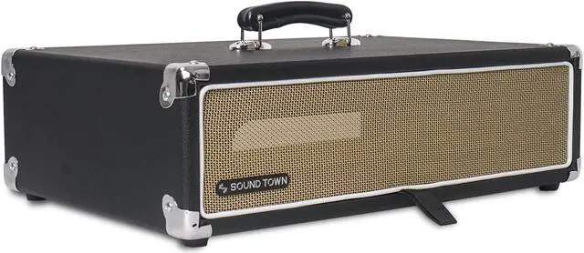 Main image of Sound Town Vintage 2U Amp Rack Case, 12.5" Depth with Rubber Feet, Dust Cover, Kickstand, Black (STVRC-2BK)