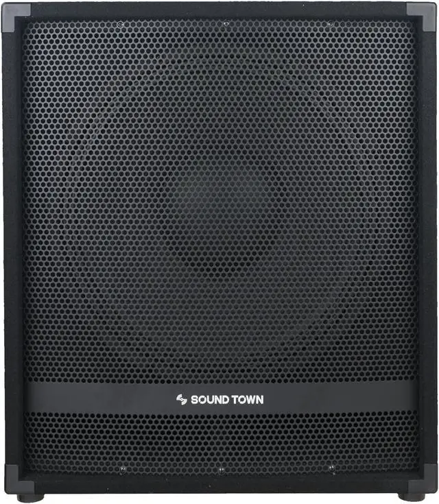 Alt view image 3 of 6 - Sound Town Pair of 18" 2400W Powered Subwoofers with Class-D Amplifiers, 4" Voice Coils, High-Pass Filters (METIS-18PWG-PAIR)