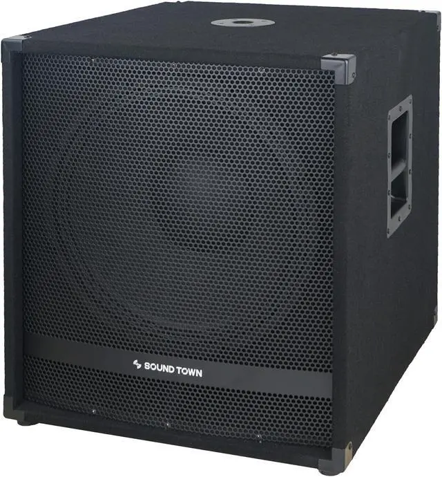Alt view image 4 of 5 - Sound Town Pair of 15" 1800W Powered Subwoofers with Class-D Amplifiers, 4" Voice Coils, High-Pass Filters (METIS-15PWG-PAIR)