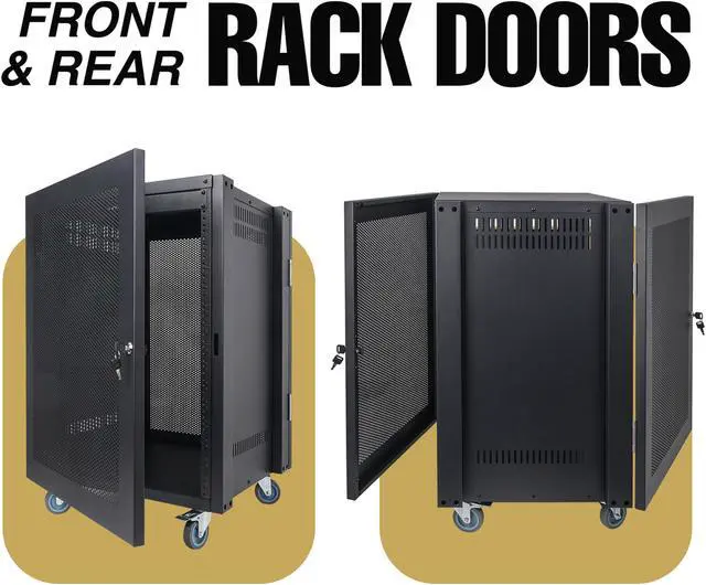 Alt view image 5 of 5 - Sound Town Server Rack Doors, for STRK-M30U Server Rack (STRK-DS30U)