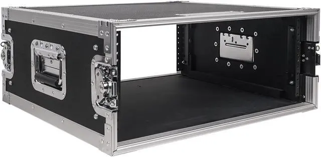 Alt view image 3 of 7 - Sound Town 4U PA/DJ Rack/Road Case, 4-Space, with 17" Depth, Plywood, Metal Ball Corners, Pro Tour Grade Flight Case (STRC-4U)