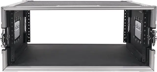 Alt view image 5 of 7 - Sound Town 4U PA/DJ Rack/Road Case, 4-Space, with 17" Depth, Plywood, Metal Ball Corners, Pro Tour Grade Flight Case (STRC-4U)