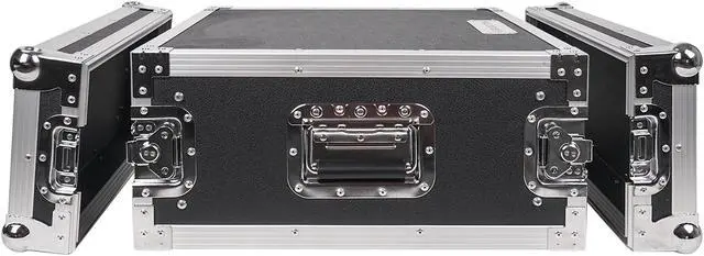 Alt view image 4 of 7 - Sound Town 4U PA/DJ Rack/Road Case, 4-Space, with 17" Depth, Plywood, Metal Ball Corners, Pro Tour Grade Flight Case (STRC-4U)