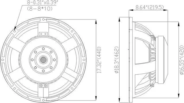 Alt view image 7 of 7 - Sound Town 18" 750W Cast Aluminum Frame Woofer (Low Frequency Driver), Replacement Woofer for PA/DJ Subwoofer Cabinets (STLF-18AS)