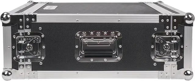 Alt view image 2 of 7 - Sound Town 4U PA/DJ Rack/Road Case, 4-Space, with 17" Depth, Plywood, Metal Ball Corners, Pro Tour Grade Flight Case (STRC-4U)