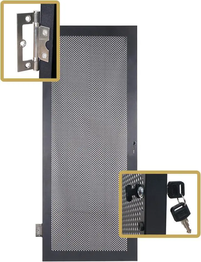 Alt view image 2 of 5 - Sound Town Server Rack Doors, for STRK-M30U Server Rack (STRK-DS30U)